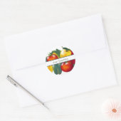 Bell Peppers en Tomaten Ronde Sticker (Envelop)
