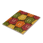 Bell Peppers Tile Trivet Tegeltje (Zijkant)