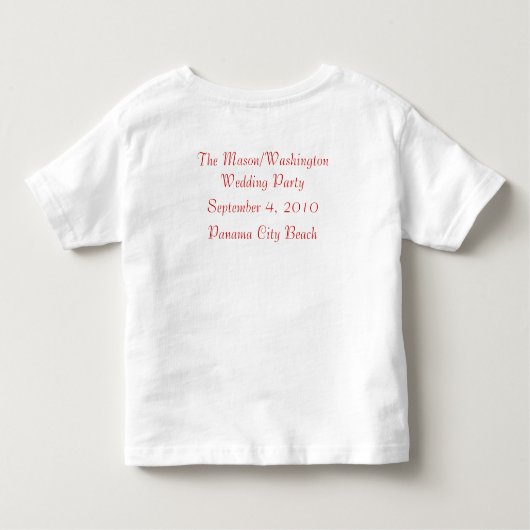 Bell Ringer/bruiloft informatie Kinder Shirts (Achterkant)