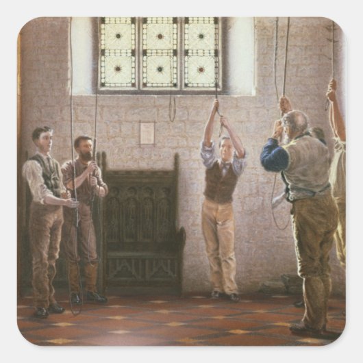 Bell Ringers Vierkante Sticker (Voorkant)