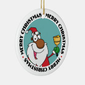 Bell Ringing Black Santa Claus Keramisch Ornament (Rechts)