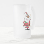 Bell Ringing Black Santa Claus Matglas Bierpul (Voorkant rechts)