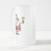 Bell Ringing Black Santa Claus Matglas Bierpul (Voorkant links)