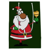 Bell Ringing Black Santa Claus Medium Cadeauzakje (Achterkant)