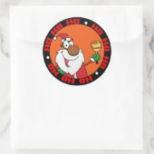 Bell Ringing Black Santa Claus Ronde Sticker (Tas)