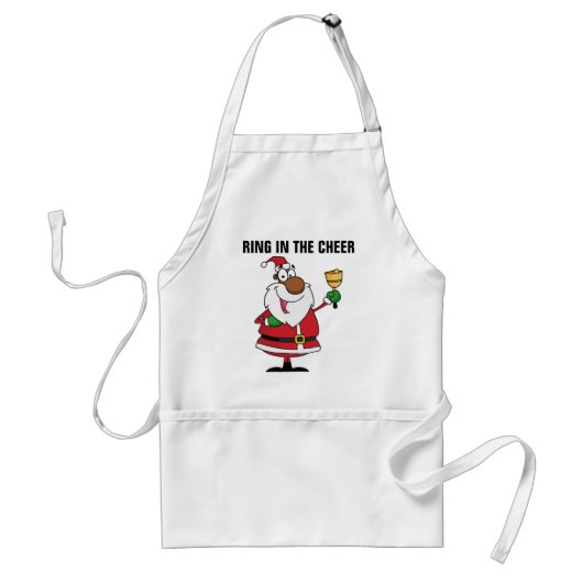 Bell Ringing Black Santa Claus Standaard Schort (Voorkant)