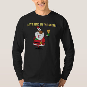 Bell Ringing Black Santa Claus T-shirt