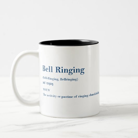 Bell Ringing Definition Tweekleurige Koffiemok (Links)