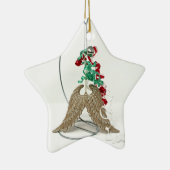 Bell Rings, An Angel krijgt haar goudveren. Keramisch Ornament (Rechts)