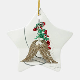 Bell Rings, An Angel krijgt haar goudveren. Keramisch Ornament
