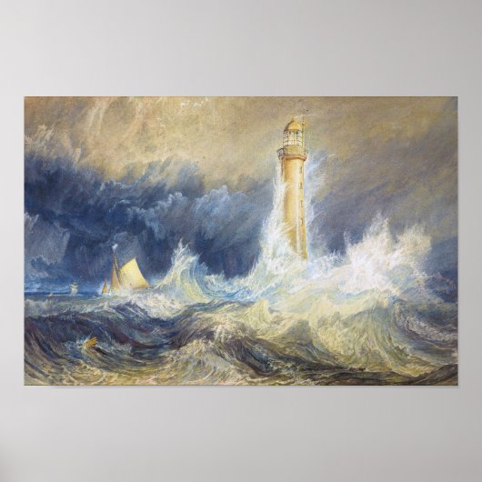 Bell Rock Lighthouse Joseph Mallord William Turner Poster (Voorkant)