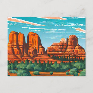 Bell Rock, Sedona, Arizona schilderij Briefkaart