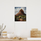 Bell Rock Sedona Arizona Schilderij Kunst Print Po (Keuken)