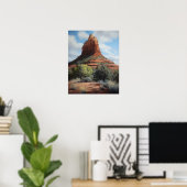Bell Rock Sedona Arizona Schilderij Kunst Print Po (Thuiskantoor)