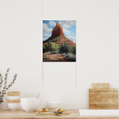 Bell Rock Sedona Arizona Schilderij Kunst Print Po (Keuken)