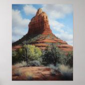 Bell Rock Sedona Arizona Schilderij Kunst Print Po (Voorkant)