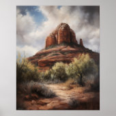 Bell Rock Sedona Arizona Schilderij Kunst Print Po (Voorkant)