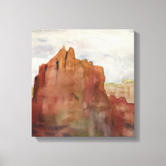 Bell Rock, Sedona, AZ - Waterverf print op Canvas