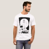 Bell Rock vuurtoren volle maan T-shirt (Voorkant volledig)