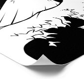 Bell Rock vuurtoren zwart-wit Poster (Hoek)