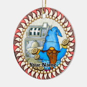 Bell slots gnome keramisch ornament (Links)