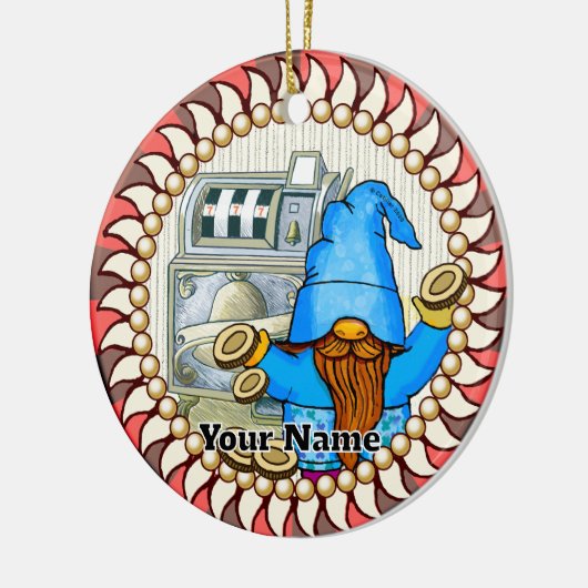 Bell slots gnome keramisch ornament (Links)