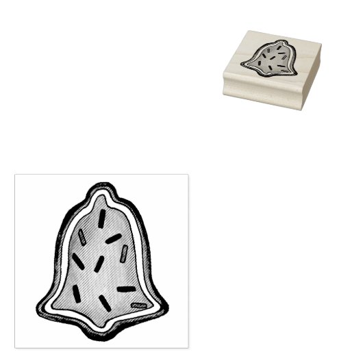Bell Sugar Cookie Sprinkles Kerstbakken Rubberstempel (Gestempeld)