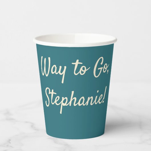 Bell tegen kanker, eindbehandeling papieren bekers (Links)