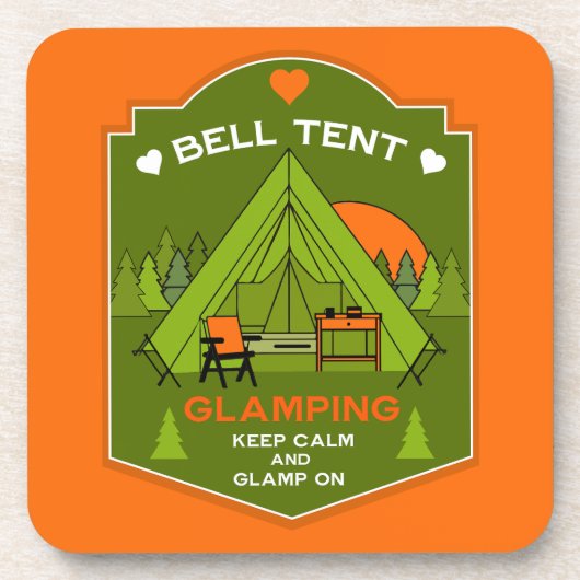 Bell Tent Glamping Bier Onderzetter (Voorkant)