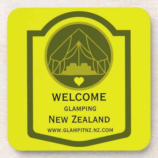 Bell Tent Glamping Business Bier Onderzetter (Voorkant)