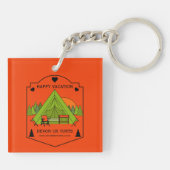 Bell Tent Glamping Business Sleutelhanger (Achterkant)