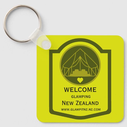 Bell Tent Glamping Business Sleutelhanger (Voorkant)