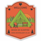 Bell Tent Glamping Business Sticker (Voorkant)