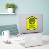 Bell Tent Glamping Business Sticker (Laptop op bureau)