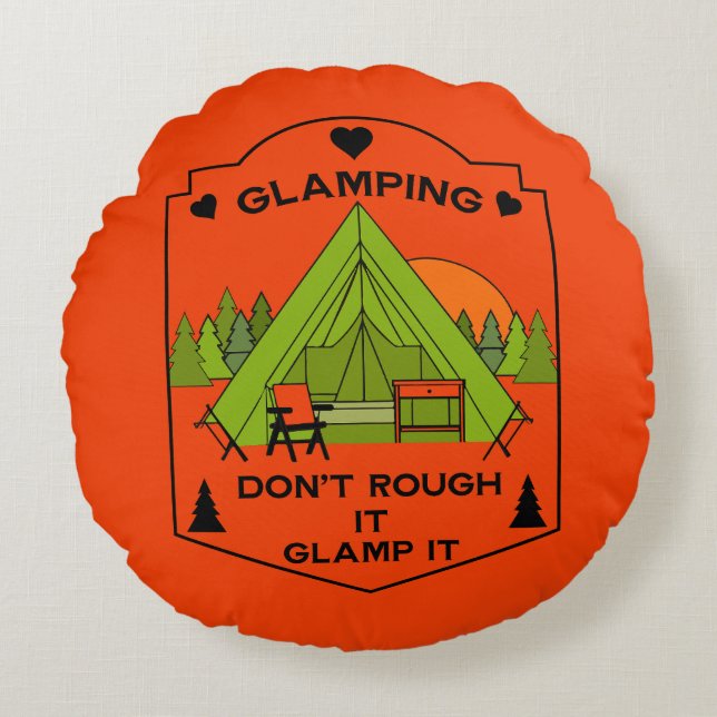 Bell Tent Glamping Rond Kussen (Voorkant)