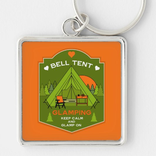Bell Tent Glamping Sleutelhanger (Voorkant)