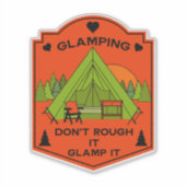 Bell Tent Glamping Sticker (Voorkant)