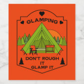 Bell Tent Glamping Wijn Etiket (Enkel label)