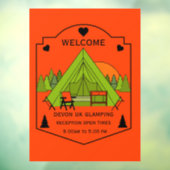 Bell Tent Glamping Zakelijke activiteit Raamsticker (Vel 3)
