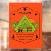 Bell Tent Glamping Zakelijke activiteit Raamsticker (Vel 2)