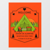 Bell Tent Glamping Zakelijke activiteit Raamsticker (Vel)