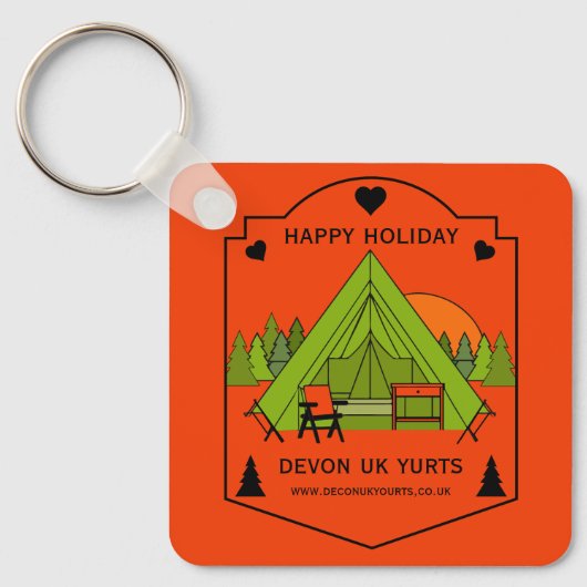 Bell Tent Glamping Zakelijke activiteit Sleutelhanger (Voorkant)
