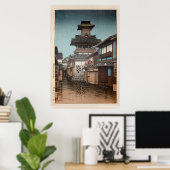 Bell Tower in Okayama Hasui Kawase Shin Hanga Poster (Thuiskantoor)