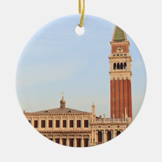 Bell Tower, Piazza San Marco, Venetië Keramisch Ornament (Voorkant)