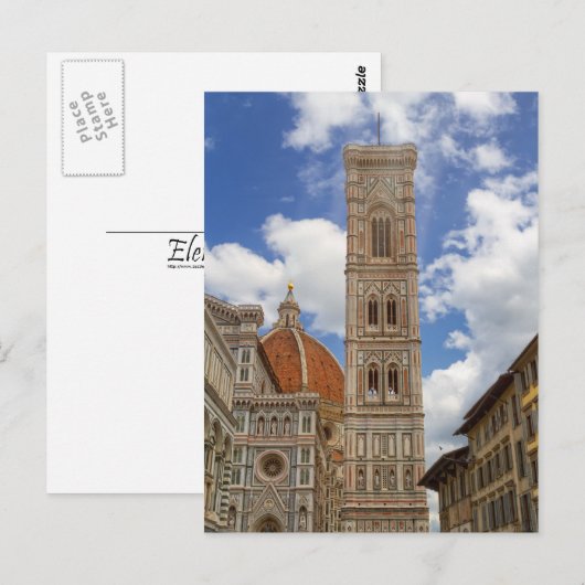 Bell Tower van Giotto in Florence, Italië Briefkaart (Voorkant / Achterkant)