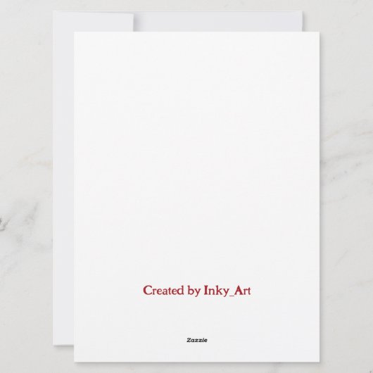 Bell Wreath Holiday Invitation 6,5 inch x 8,7 inch Feestdagenkaart (Achterkant)