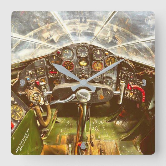 BELL X-1 "GLAMOUREUZE GLENNIS" COCKPIT VIERKANTE KLOK (Voorkant)