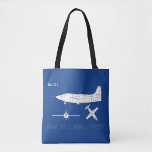 Bell X-1 - Vliegtuigblauwdrukplannen ABD Tote Bag