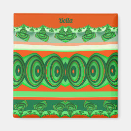 BELLA ~ 3D Fractal Design Red white ~ Magneet