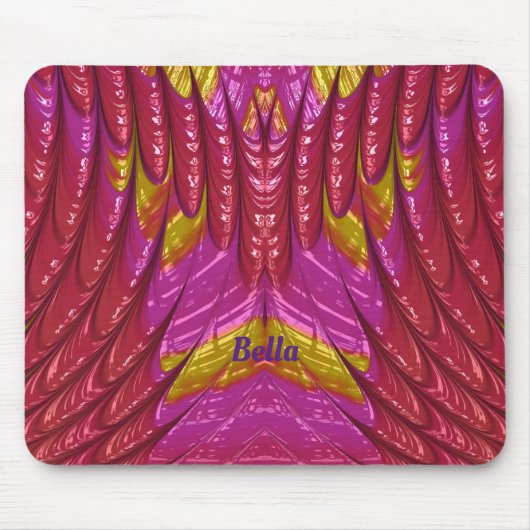 BELLA ~ 3D-patroon ~ Gepersonaliseerd Muismat (Voorkant)